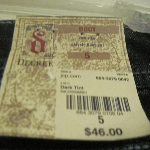 NWT DECREE Womens Low Rise Boot Cut Jeans Size 5 - Picture 3 of 7